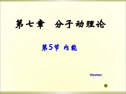 物理： 7.5《内能》课件(新人教版选修3-3)