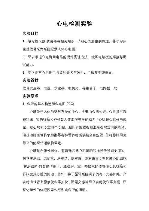 生物医学工程大实验报告