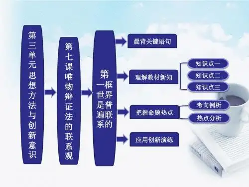 2013学年高中政治 教师用书 3.7.1世界是普遍联系的课件 新人教版必修4