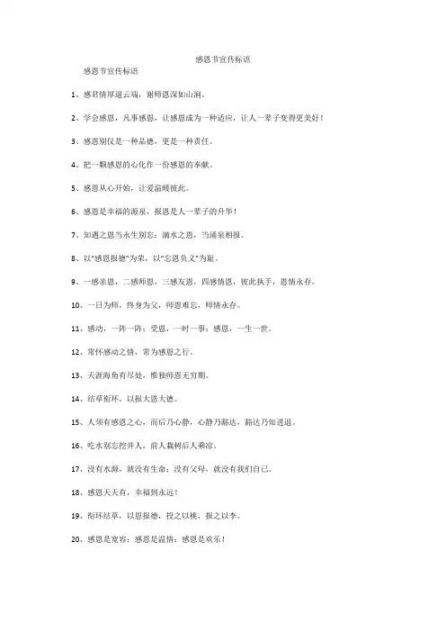 感恩节宣传标语_1
