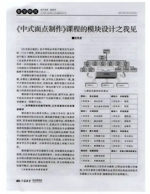《中式面点制作》课程的模块设计之我见