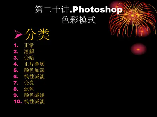 第二十讲PS色彩模式讲解材料