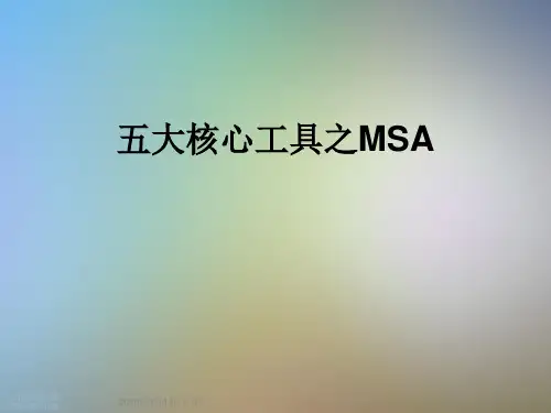 五大核心工具之MSA