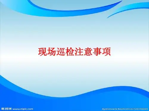 现场巡检注意事项