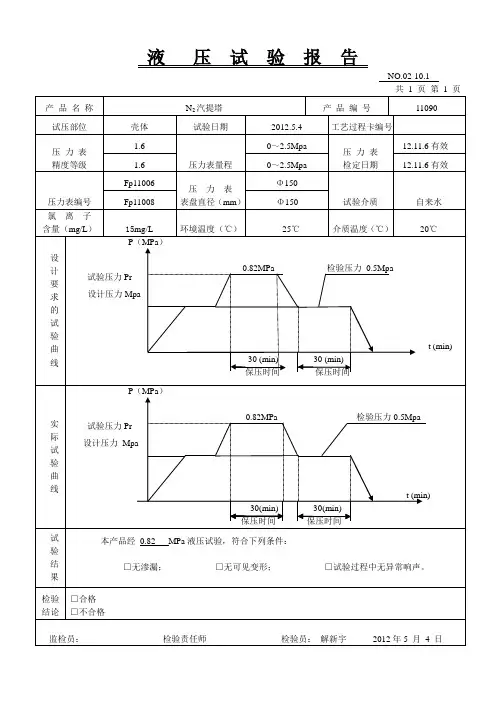 NO.02-10压力试验报告液.气.密(单管)