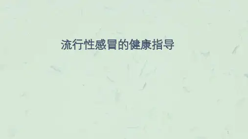 流感健康教育课件
