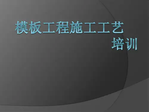模板工程施工工艺