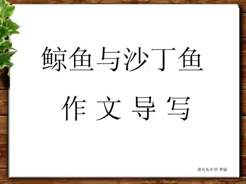 鲸鱼与沙丁鱼作文指导