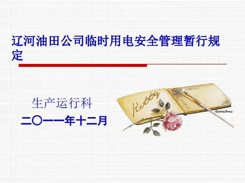 临时用电安全管理暂行规定