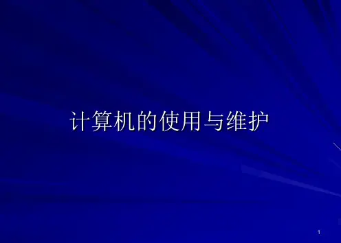 计算机使用与维护-PPT课件
