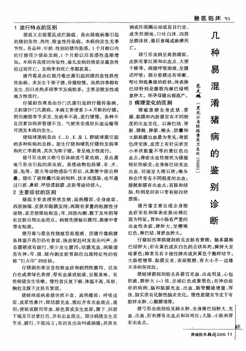 几种易混淆猪病的鉴别诊断