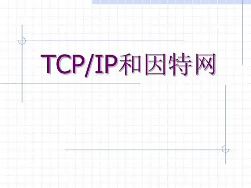 TCPIP和因特网