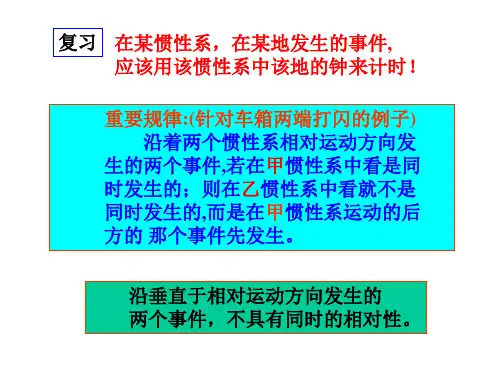 大学物理 第八讲 洛伦兹变换