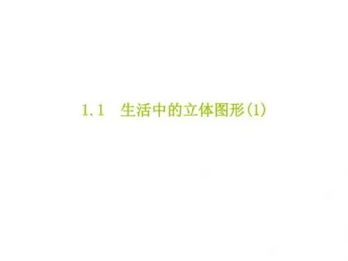 七年级北师大版数学上册课件第一章1.1 生活中的立体图形