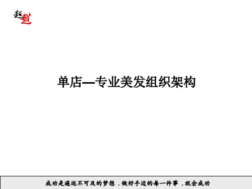 美发店单店组织架构讲解学习