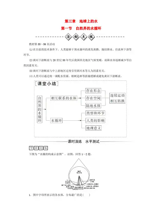 高中地理第三章地球上的水第一节自然界的水循环练习1解析