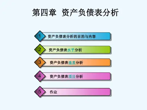第4章资产负债表分析