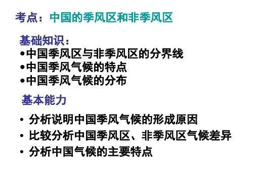 季风活动对中国降水的影响