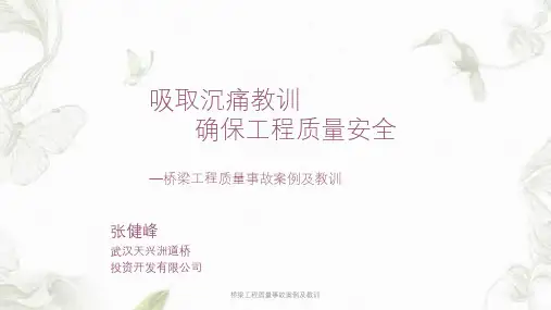 桥梁工程质量事故案例及教训课件