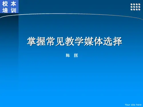 掌握常见教学媒体选择