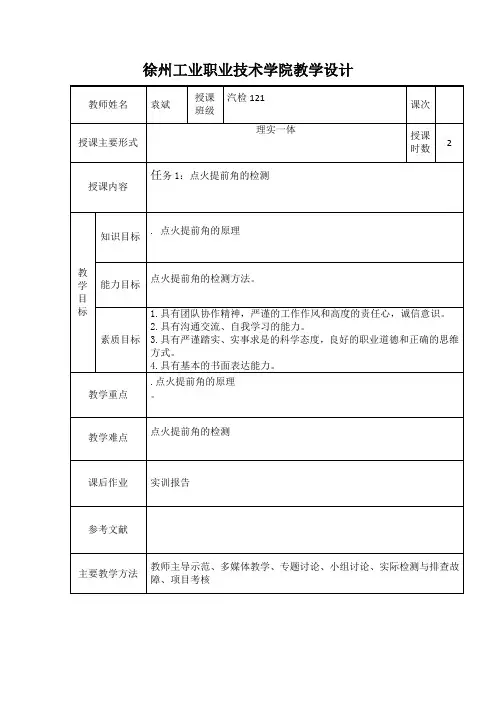 点火提前角