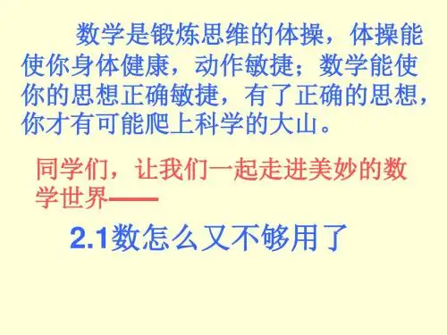 数怎么不够用了[上学期]--北师大版(新201907)