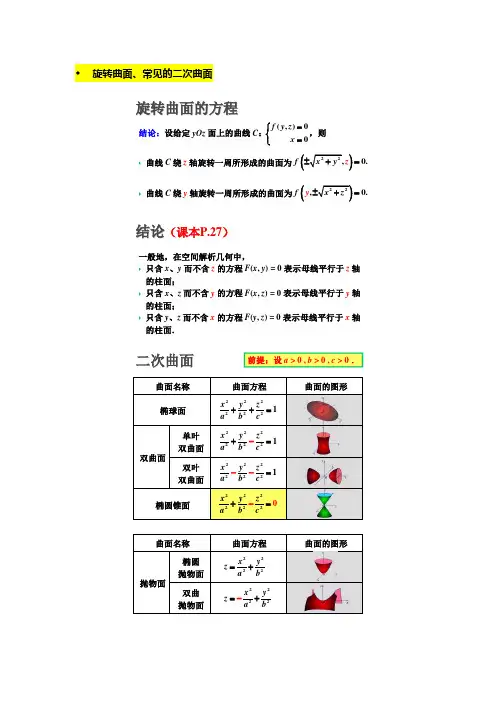 高等数学(同济6版)重要笔记