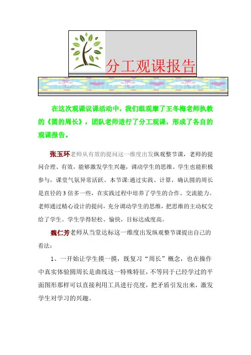 观课报告