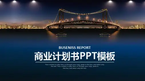 商业计划融资书PPT模板