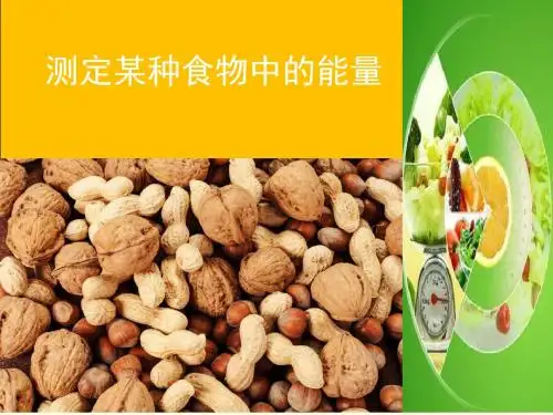 人教版七年级下册生物《测定某种食物中的能量》课件