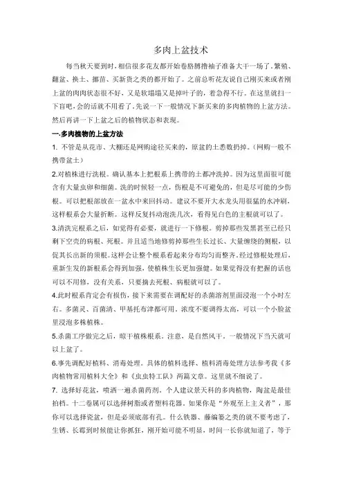 多肉上盆技术
