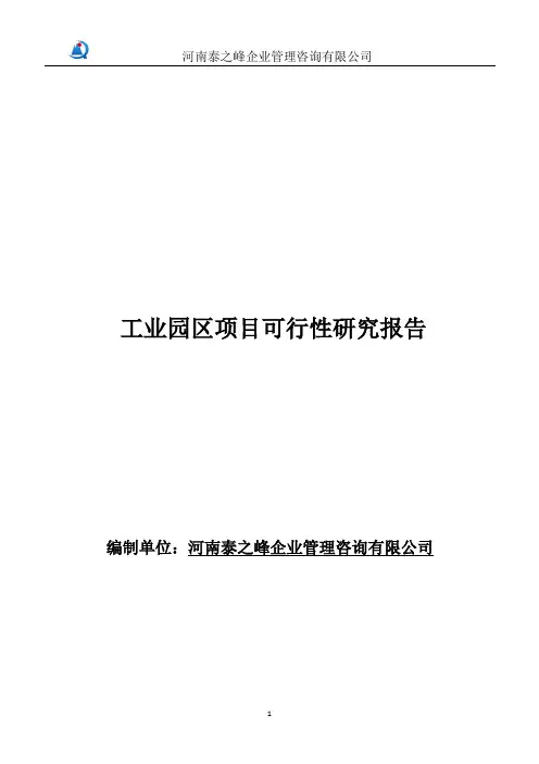 工业园区项目可行性研究报告