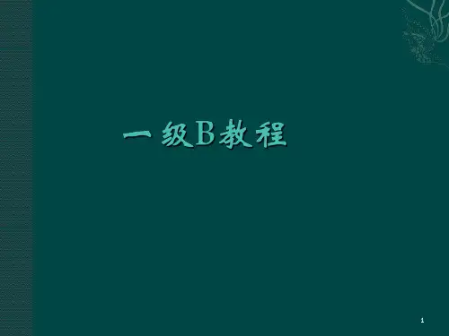 《一级B教程》第一章课件