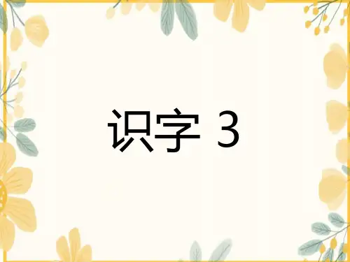 苏教版(二年级)下册语文识字3课件