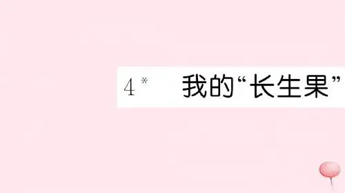 五年级语文上册第一组4我的长生果习题课件新人教版
