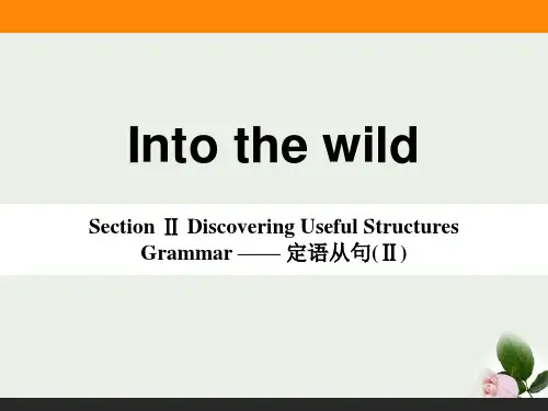 《Into the wild》Section Ⅱ 图文