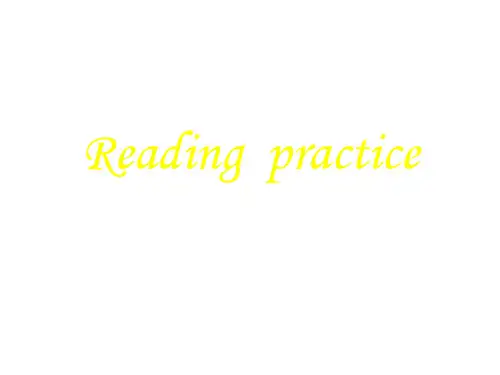 高考英语reading--practice