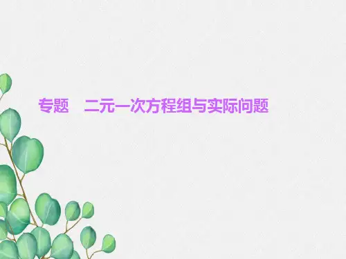 《第五章二元一次方程组》PPT课件 (公开课)2022年北师大版