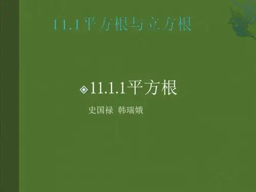 11.1平方根与立方根(一)课件(华东师大版八年级上)