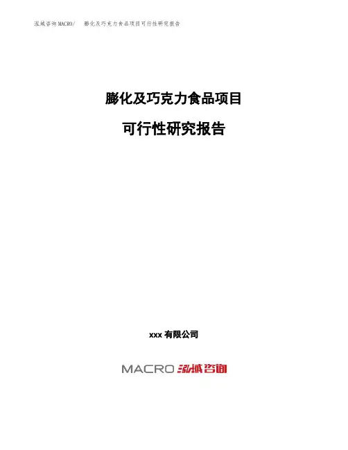 (投资参考建议模板)膨化及巧克力食品项目可行性研究报告