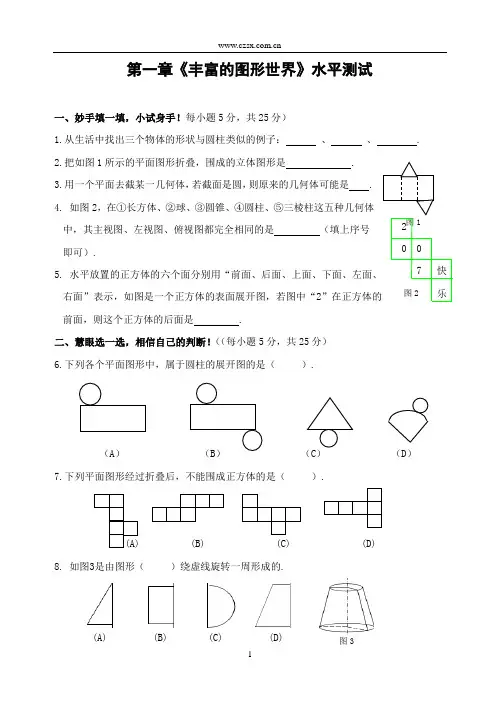 第一章《丰富的图形世界》水平测试(1)(含答案)