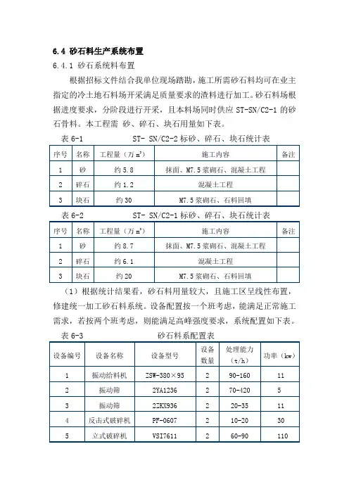 砂石料生产系统