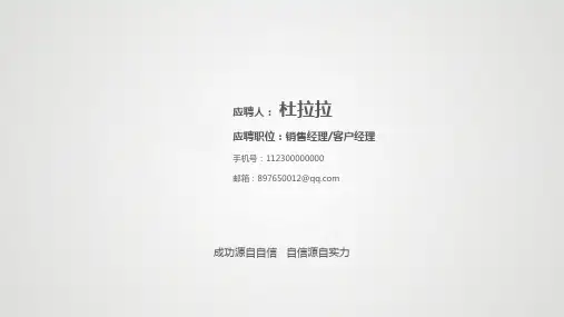 简历ppt模板简约大气