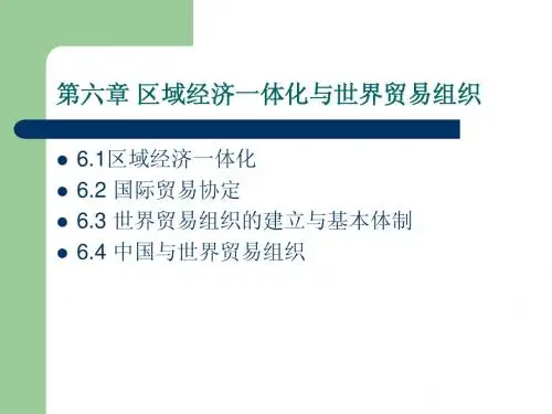 第6章 区域经济一体化与世界贸易组织