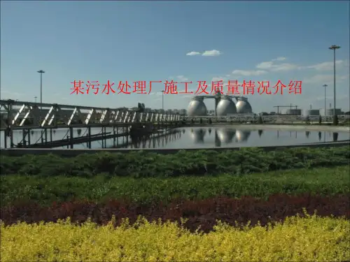 某污水处理厂施工及质量情况介绍(鲁班奖汇报)