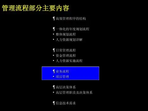 麦肯锡《上海环保集团---业务流程项目管理》41页