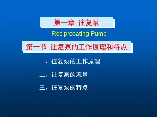 1往复泵的工作原理和特点