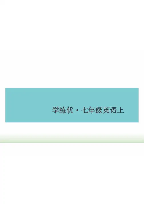 人教(RJ)版初中英语学练优七年级上册习题课件Unit6