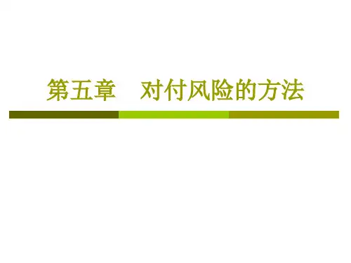 金融 风险管理 对付风险的方法