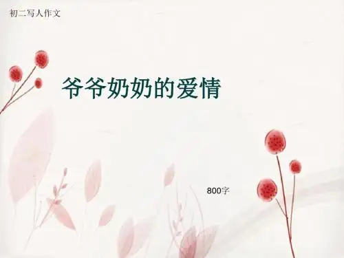 初二写人作文《爷爷奶奶的爱情》800字(总9页PPT)
